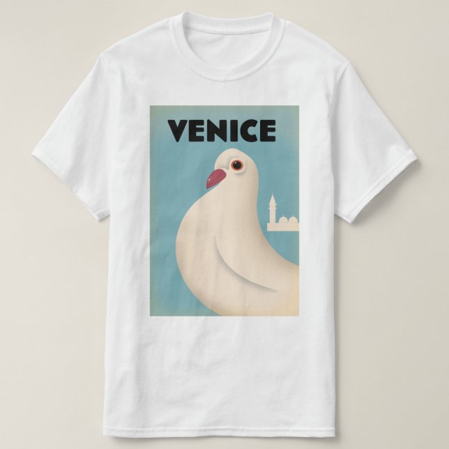 Camiseta Afiche de viajes al estilo veneciano (Diseño del anverso)