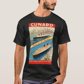 Camiseta Afiche De Viajes Cunard Europa A América