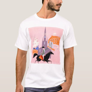 Camiseta Afiche De Viajes De Allegheny Airlines A Boston