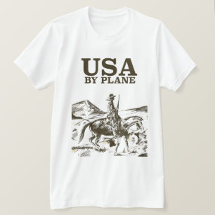 Camiseta Afiche de viajes de cowboy de Estados Unidos