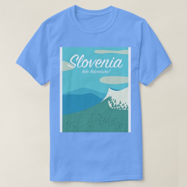 Camiseta Afiche de viajes de Eslovenia (Diseño del anverso)