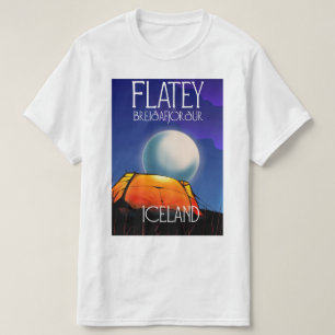 Camiseta Afiche de viajes de Grímsey Islandia
