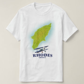 Camiseta Afiche de viajes de Rodas, isla de Grecia.