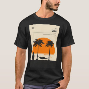 Camiseta Afiche de viajes de surf en Miami Florida