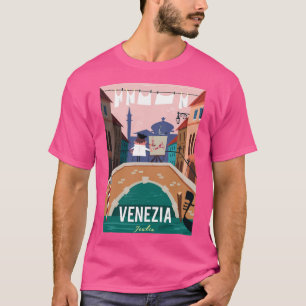 Camiseta Afiche de Viajes de Venecia