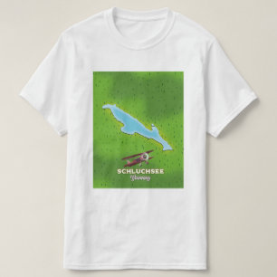 Camiseta Afiche de viajes del mapa de Alemania de Schluchse