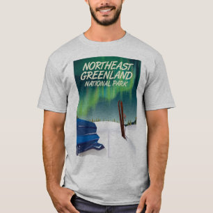 Camiseta Afiche de viajes del noreste de Groenlandia
