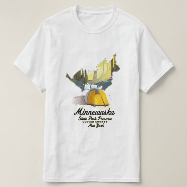 Camiseta Afiche de viajes del Parque Estatal Minnewaska New (Diseño del anverso)