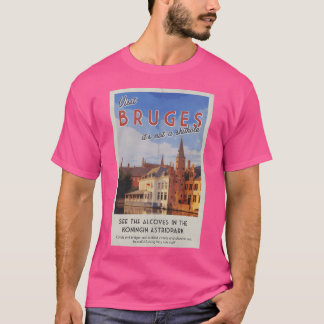 Camiseta Afiche De Viajes En Brujas Brujas (Está En Bélgica