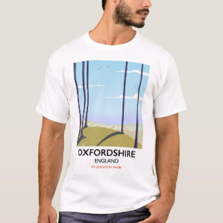Camiseta Afiche de viajes estilo vintage de Oxfordshire