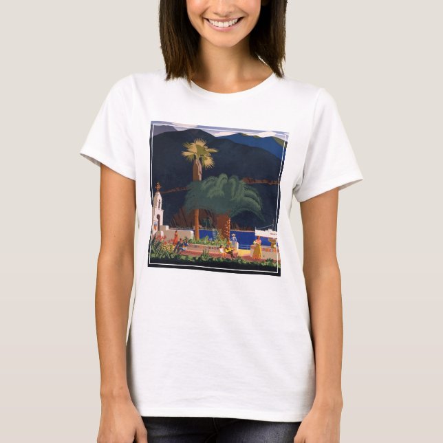 Camiseta Afiche de viajes - Isla Santa Catalina, California (Anverso)
