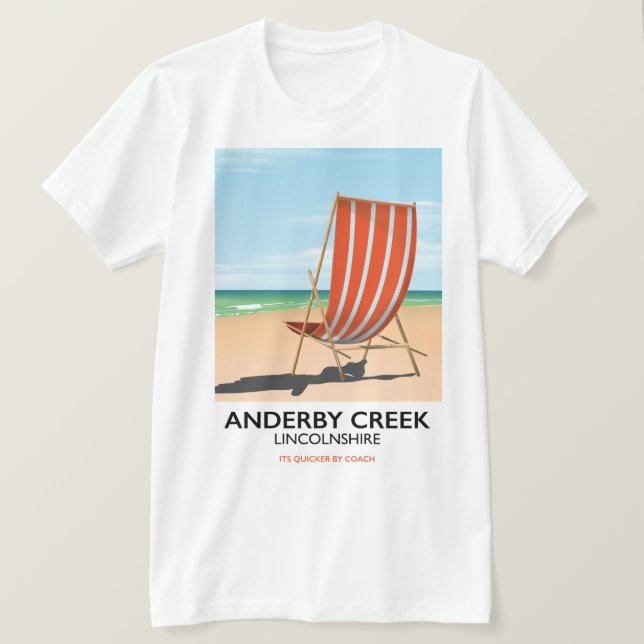 Camiseta Afiche de viajes junto al mar de Alderby (Anverso del diseño)
