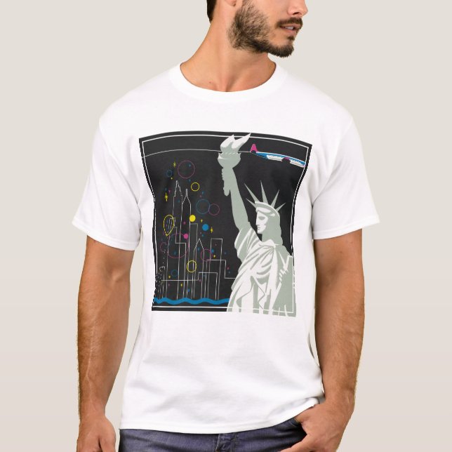 Camiseta Afiche De Viajes Para Volar Northwest Airlines (Anverso)