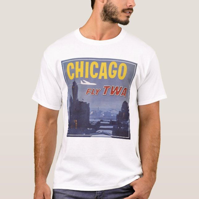 Camiseta Afiche De Viajes Para Vuelos De Trans World Airlin (Anverso)