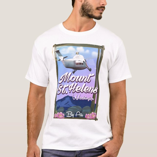 Camiseta Afiche del Monte St. Helens Washington Travel (Anverso)