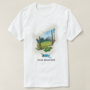 Camiseta Afiche ilustrado de viaje de San Marino.