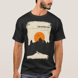 Camiseta Afiche Mínimo de Viaje del Parque Nacional Teide