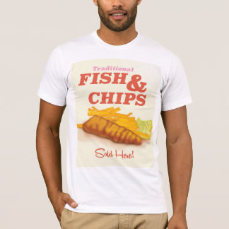 Camiseta Afiche tradicional de pescado y sopas