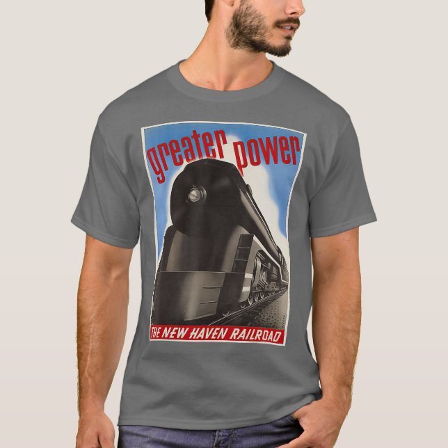 Camiseta Afiche vintage New Haven Railroad Retro (Anverso)