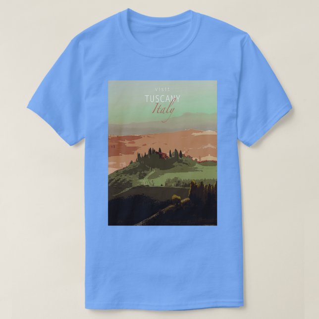 Camiseta Afiches de viajeVisita la Italia toscana (Diseño del anverso)