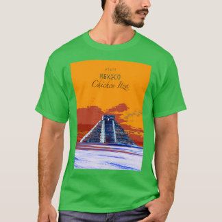 Camiseta Afiches de viajeVisite MéxicoChichen Itza