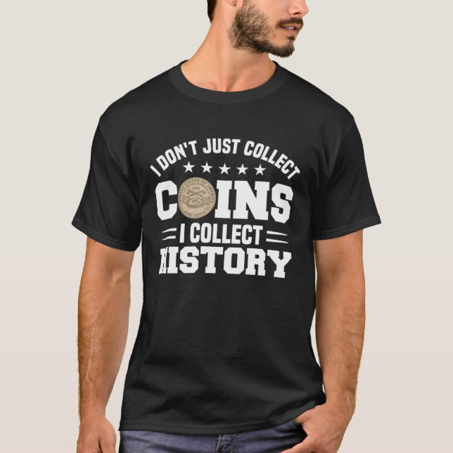 Camiseta Afición a la Colección de Monedas Numismático Mone (Anverso)