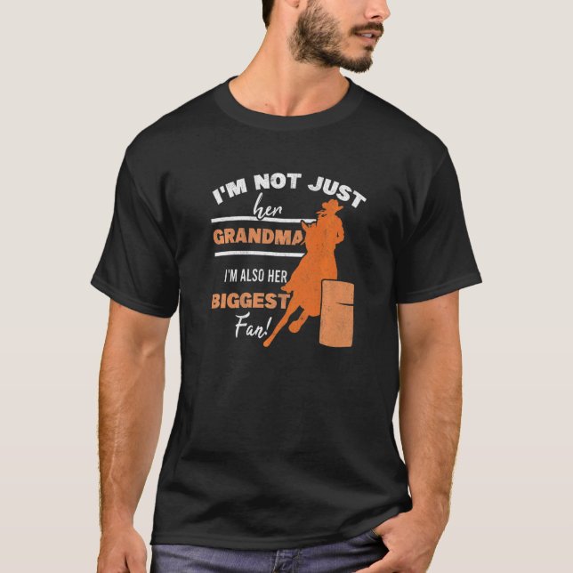 Camiseta Aficionada a la carrera de barriles abuela abuela  (Anverso)