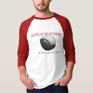 Camiseta Aficionado al béisbol adaptable - su texto -