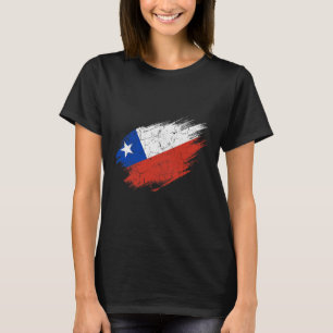 Camiseta Aficionado de fútbol chileno bandera desgastada Or