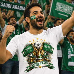 Camiseta Aficionado de Fútbol de Arabia Saudita Copa Mundia