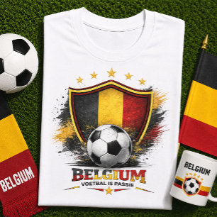 Camiseta Aficionado de Fútbol de Bélgica Copa Mundial de Fú