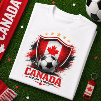 Camiseta Aficionado de Fútbol de Canadá Copa Mundial de Fút