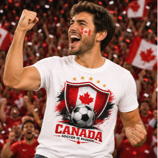 Camiseta Aficionado de Fútbol de Canadá Copa Mundial de Fút