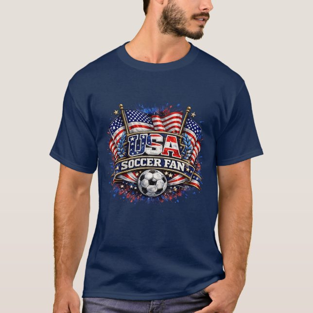 Camiseta AFICIONADO DE FÚTBOL DE EE. UU. | Americano  (Anverso)