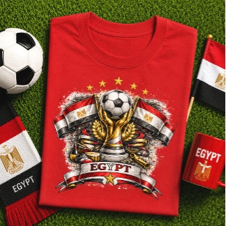 Camiseta Aficionado de Fútbol de Egipto Copa Mundial de Fút