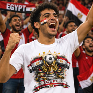 Camiseta Aficionado de Fútbol de Egipto Copa Mundial de Fút