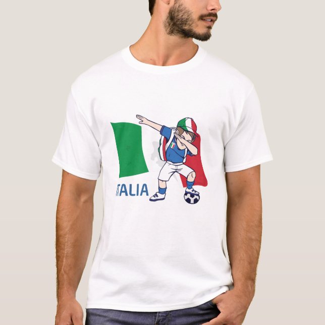 Camiseta Aficionado de fútbol de Italia niño dabbing (Anverso)