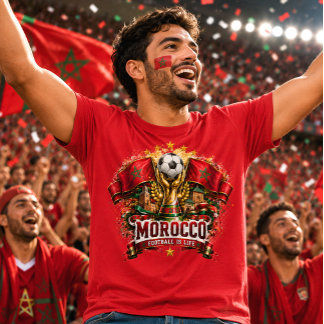 Camiseta Aficionado de Fútbol de Marruecos Atlas Lions Fútb