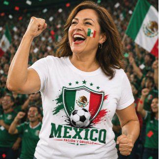 Camiseta Aficionado de Fútbol de México El Tri Copa Mundial