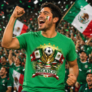 Camiseta Aficionado de Fútbol de México El Tri Fútbol Copa