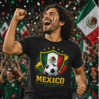 Camiseta Aficionado de Fútbol de México El Tri Fútbol Copa