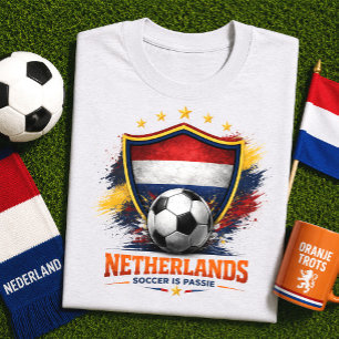 Camiseta Aficionado de Fútbol de Países Bajos Copa Mundial