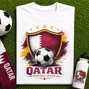 Camiseta Aficionado de fútbol de Qatar partidario de la Cop