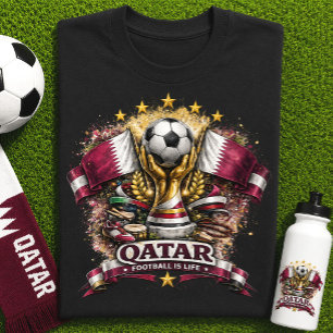 Camiseta Aficionado de fútbol de Qatar partidario de la Cop