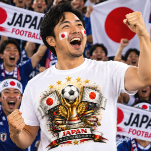 Camiseta Aficionado de Fútbol Japonés Copa Mundial de Fútbo