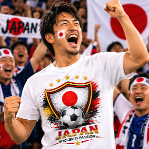 Camiseta Aficionado de Fútbol Japonés Copa Mundial de Fútbo