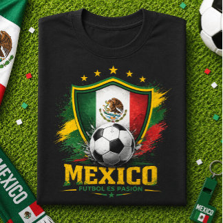 Camiseta Aficionado de Fútbol Mexicano El Tri Copa Mundial