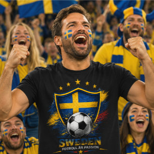 Camiseta Aficionado de Fútbol Sueco Copa Mundial de Fútbol 