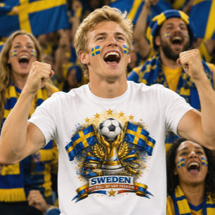 Camiseta Aficionado de Fútbol Sueco Copa Mundial de Fútbol 