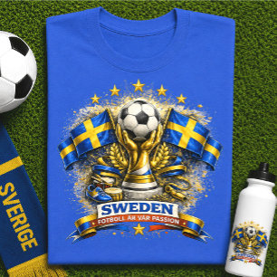 Camiseta Aficionado de Fútbol Sueco Copa Mundial de Fútbol 